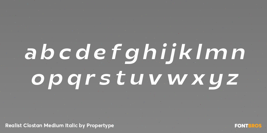 Realist Clostan Medium Italic Font Poster #3