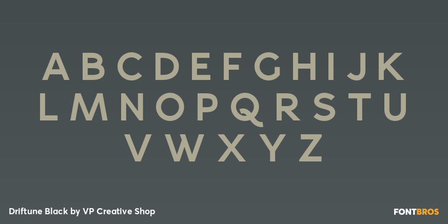 Driftune Black Font Poster #2
