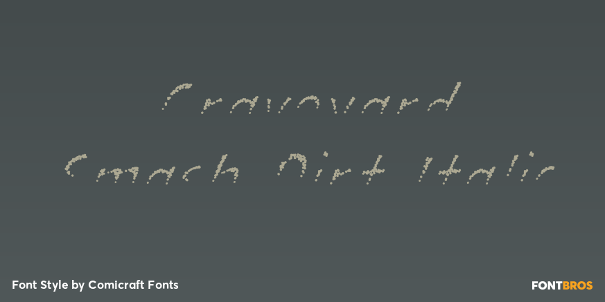 Graveyard Smash Dirt Italic Poster