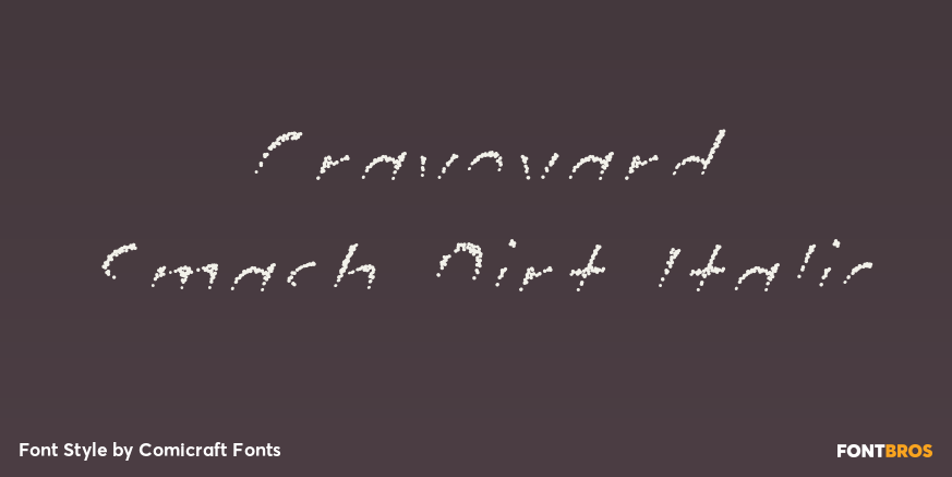 Graveyard Smash Dirt Italic Poster