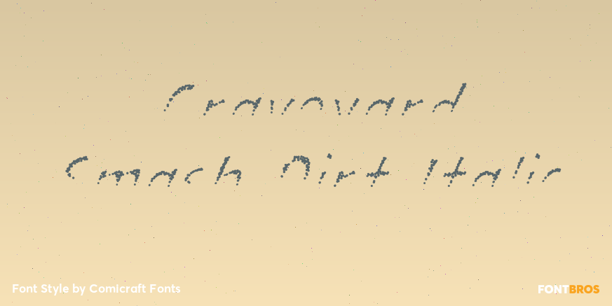 Graveyard Smash Dirt Italic Poster