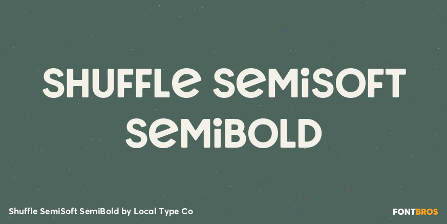 Shuffle SemiSoft SemiBold Font Poster