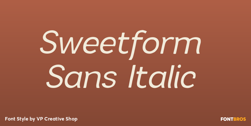 Sweetform Sans Italic Poster