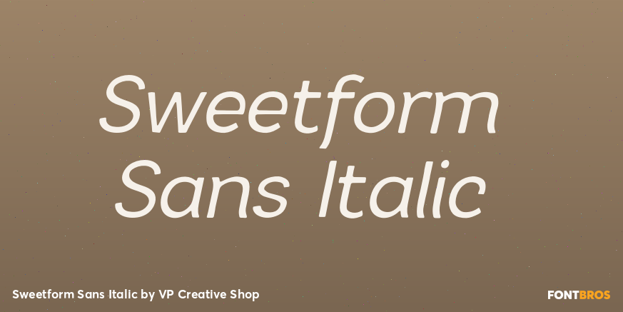 Sweetform Sans Italic Poster