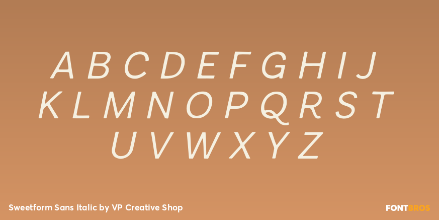 Sweetform Sans Italic Font Poster #2
