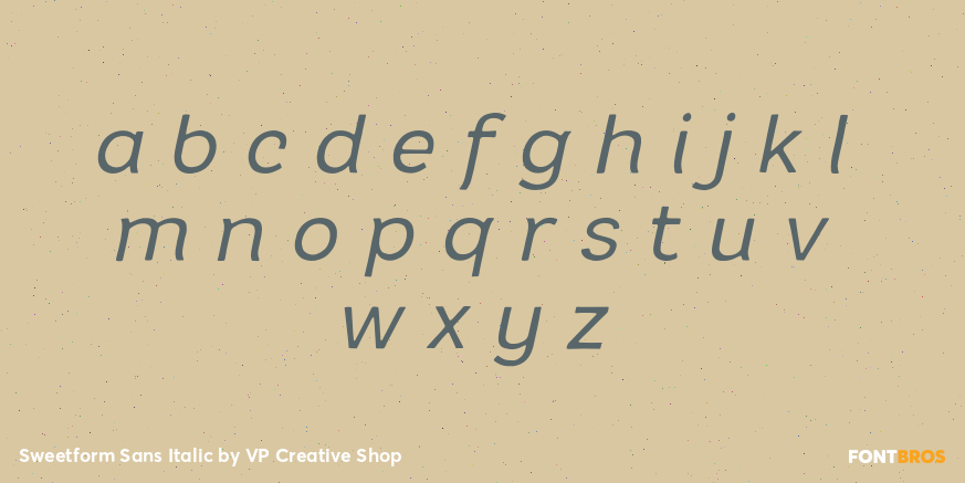 Sweetform Sans Italic Font Poster #3