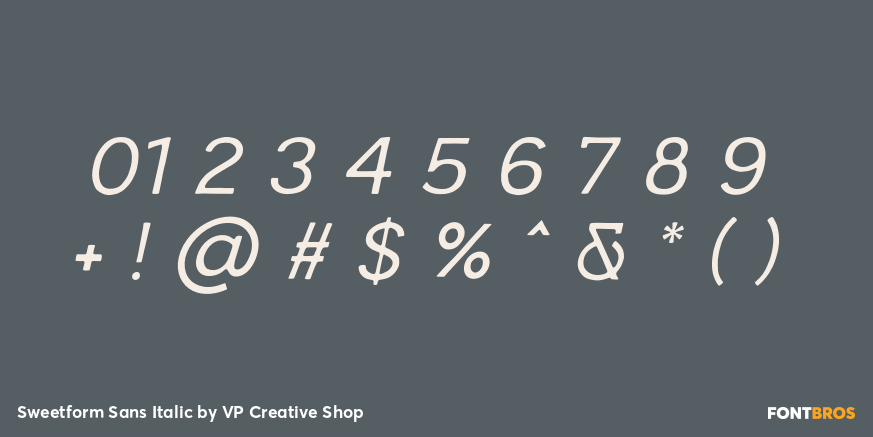 Sweetform Sans Italic Font Poster #4