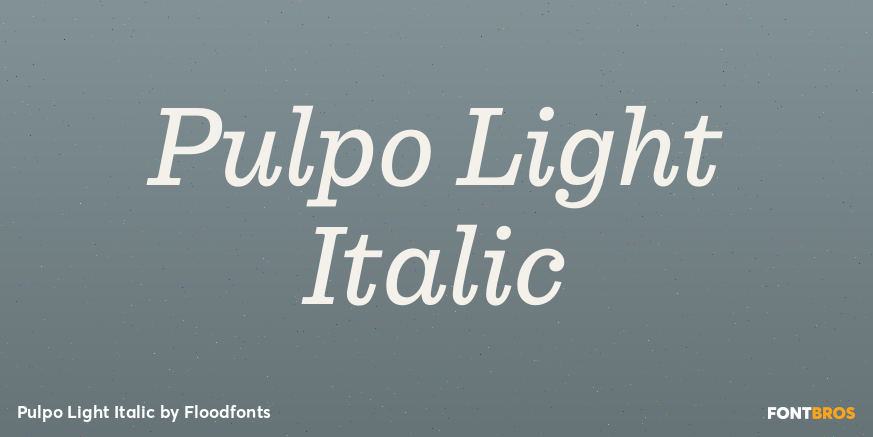 Pulpo Light Italic Poster