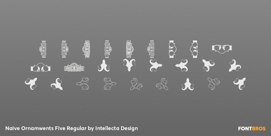 Naive Ornamwents Five Regular Font Poster #1