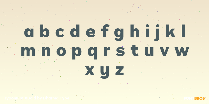 Typonium XBold Font Poster #3