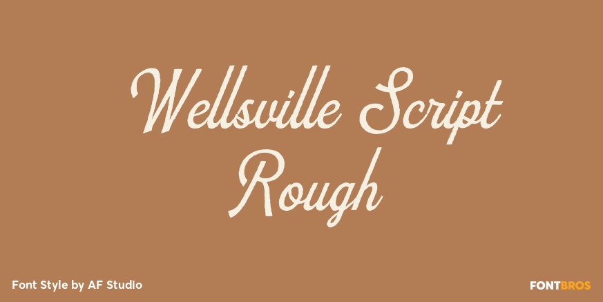 Wellsville Script Rough Poster
