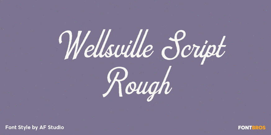 Wellsville Script Rough Poster