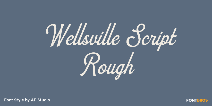Wellsville Script Rough Poster