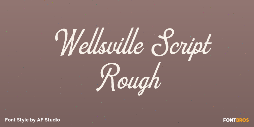 Wellsville Script Rough Poster