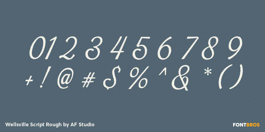 Wellsville Script Rough Font Poster #4