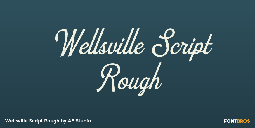 Wellsville Script Rough Poster