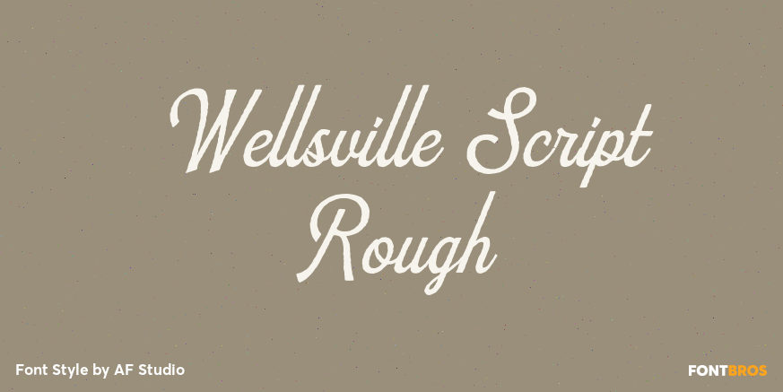 Wellsville Script Rough Poster