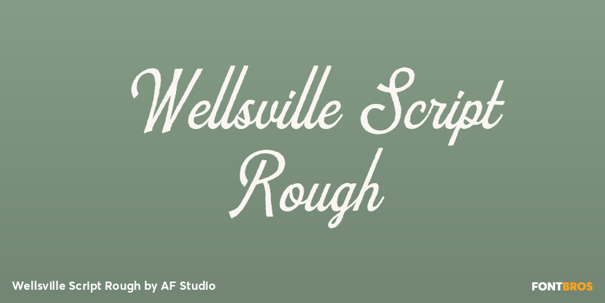 Wellsville Script Rough Poster