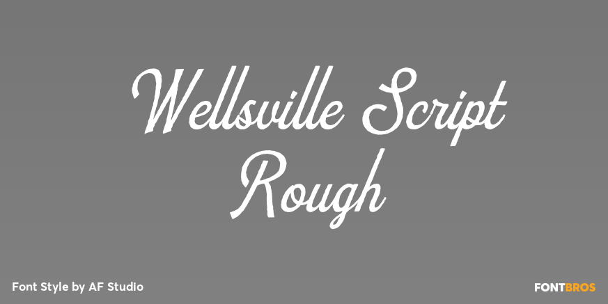 Wellsville Script Rough Poster
