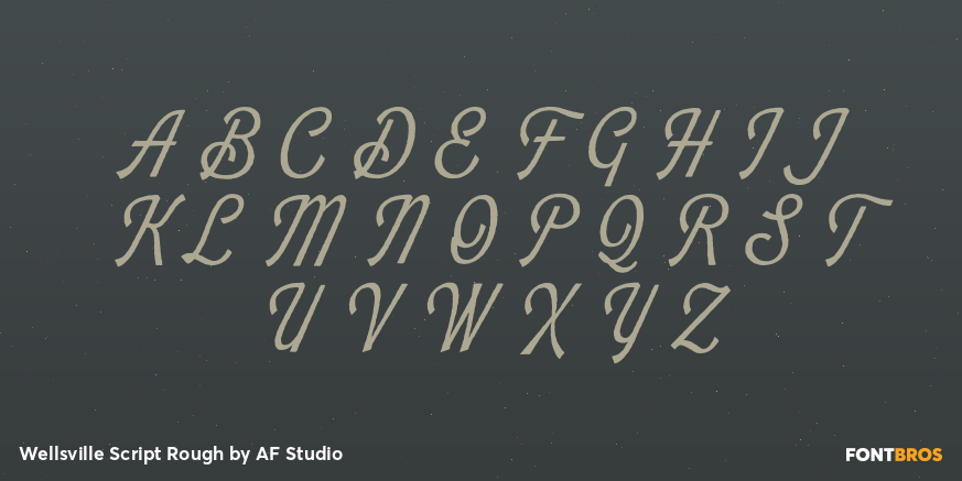 Wellsville Script Rough Font Poster #2