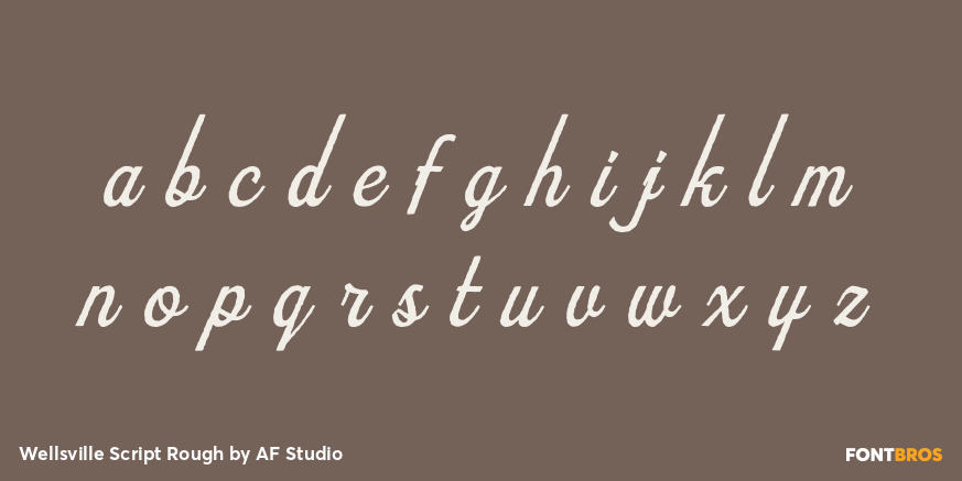 Wellsville Script Rough Font Poster #3