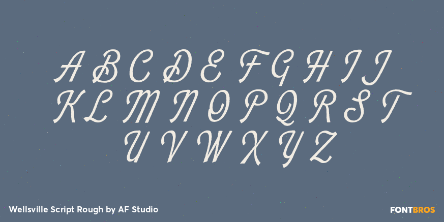 Wellsville Script Rough Font Poster #2