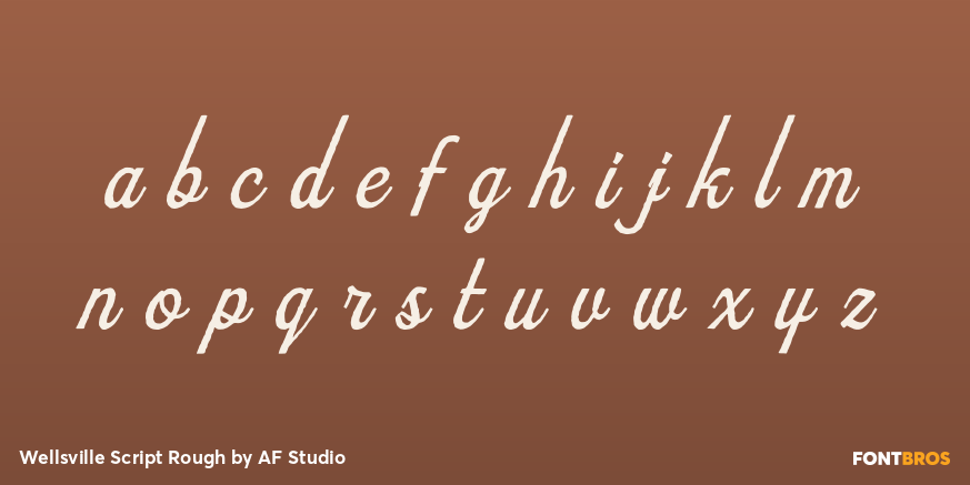 Wellsville Script Rough Font Poster #3