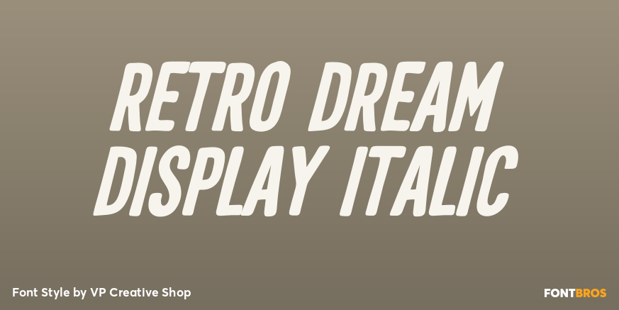 Retro Dream Display Italic Poster