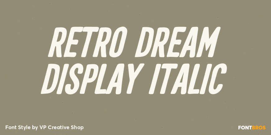 Retro Dream Display Italic Poster
