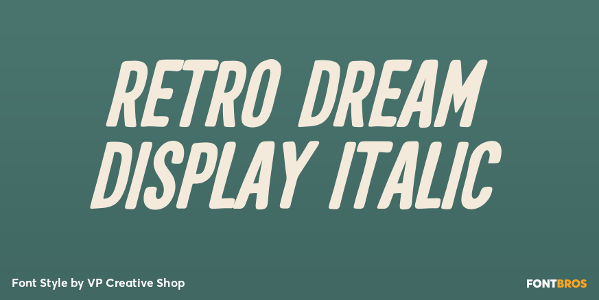 Retro Dream Display Italic Poster