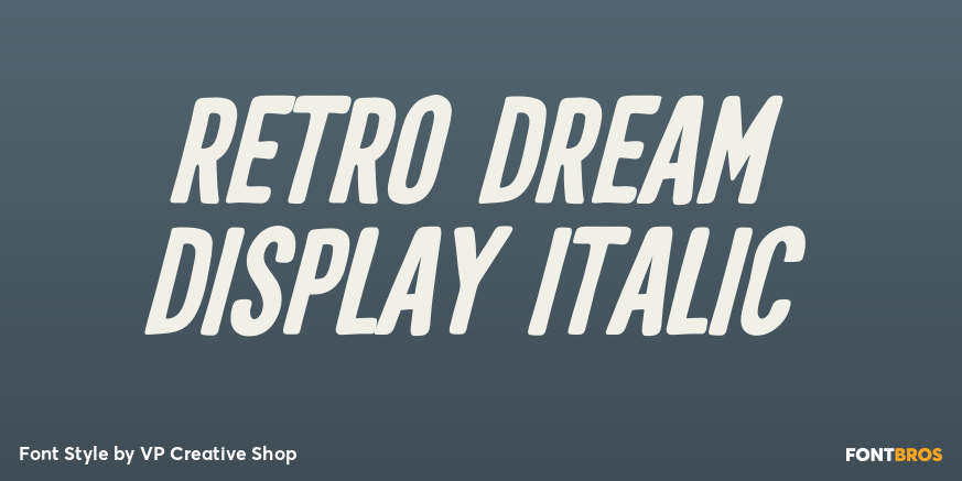 Retro Dream Display Italic Poster