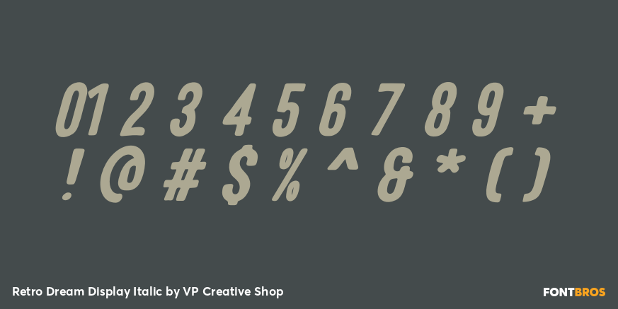 Retro Dream Display Italic Font Poster #1