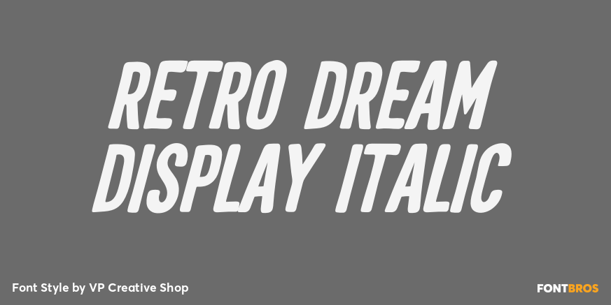 Retro Dream Display Italic Poster