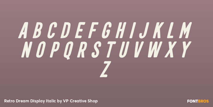 Retro Dream Display Italic Font Poster #2