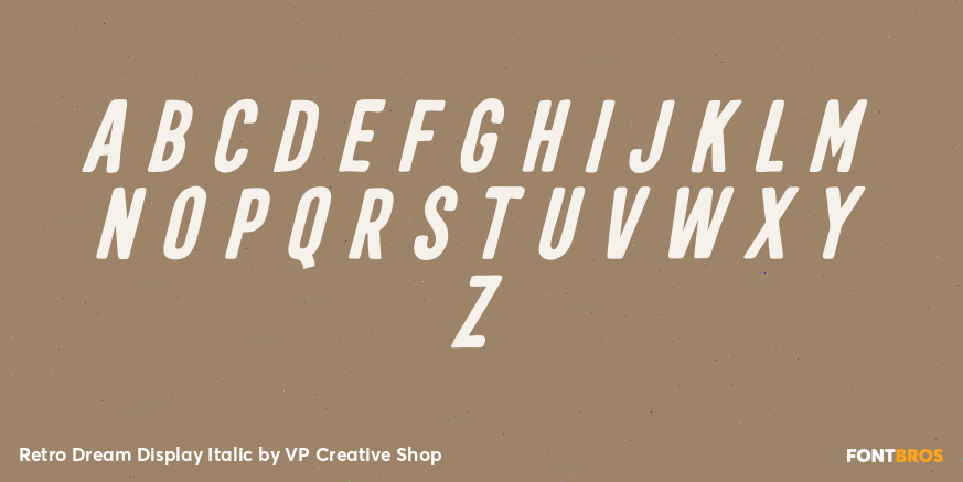 Retro Dream Display Italic Font Poster #3
