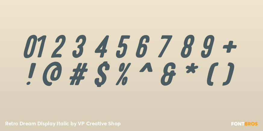 Retro Dream Display Italic Font Poster #4