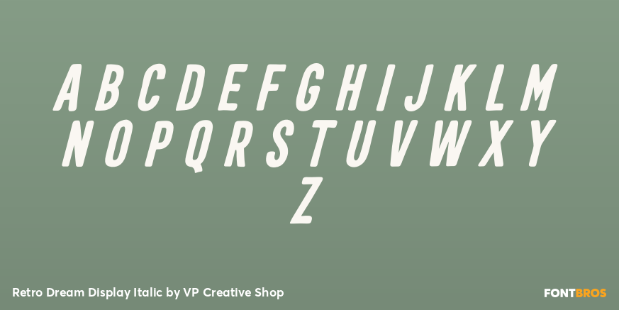 Retro Dream Display Italic Font Poster #1