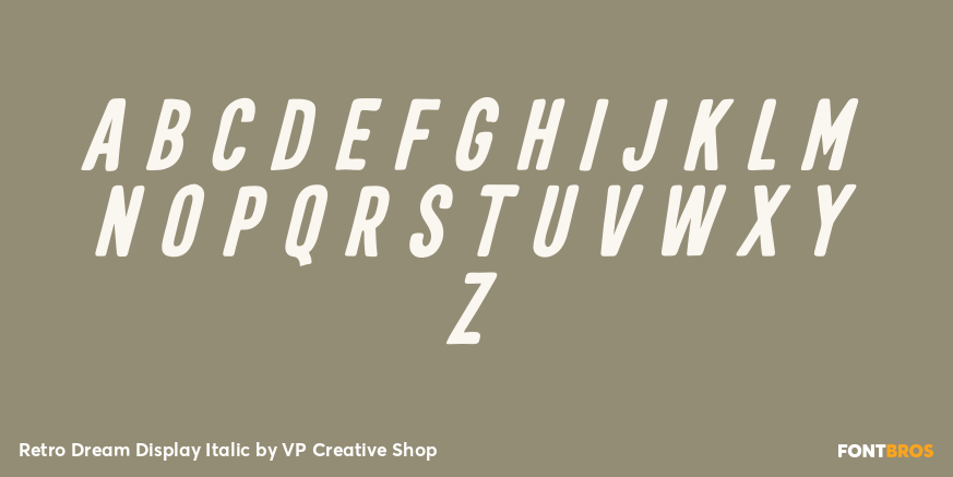 Retro Dream Display Italic Font Poster #1