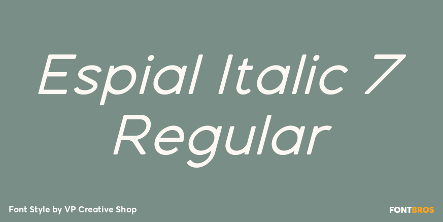 Espial Italic 7 Regular Font Poster #1