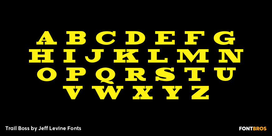 Trail Boss Font Poster #3