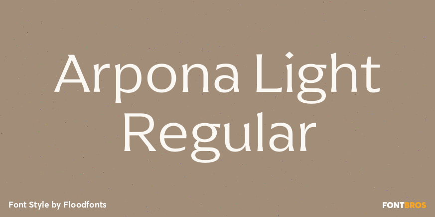 Arpona Light Regular Poster