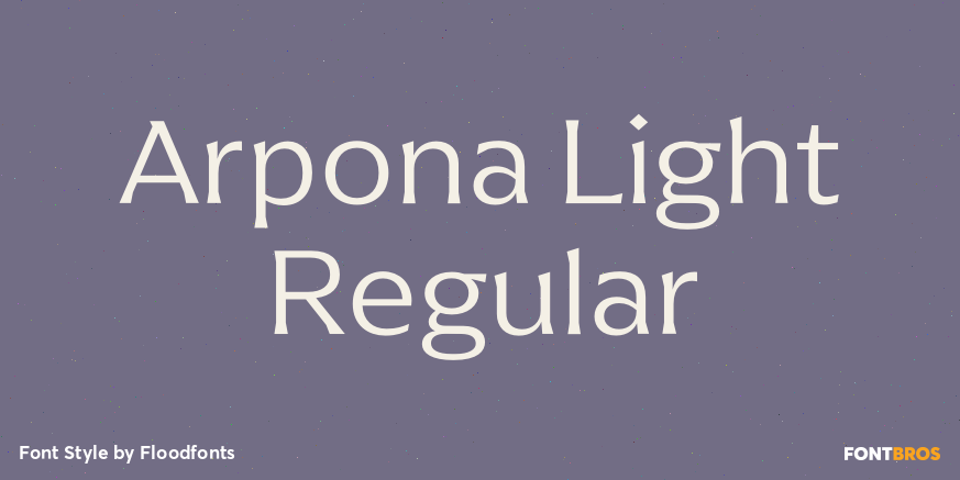 Arpona Light Regular Poster