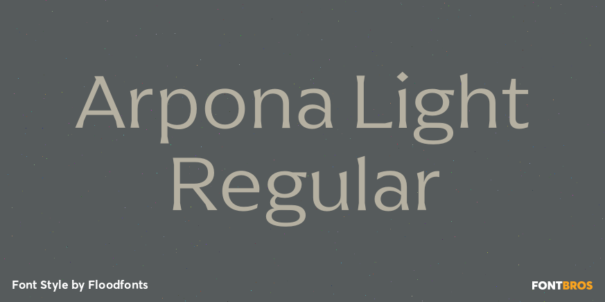 Arpona Light Regular Poster