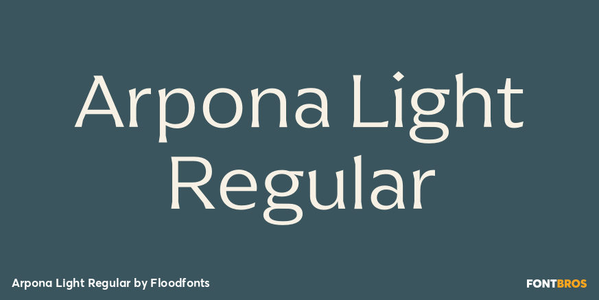 Arpona Light Regular Poster