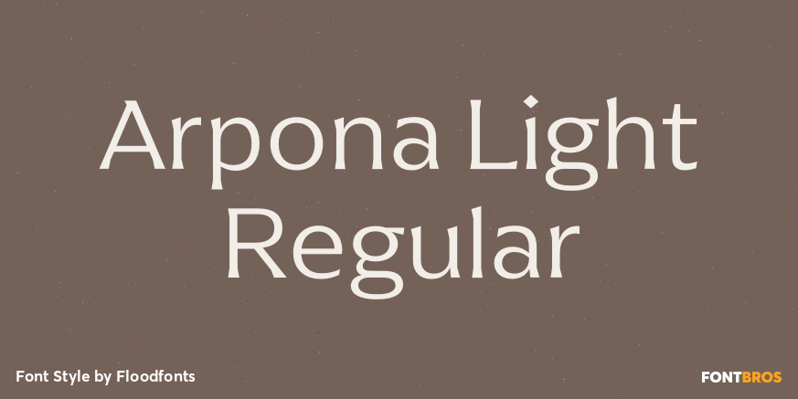 Arpona Light Regular Poster