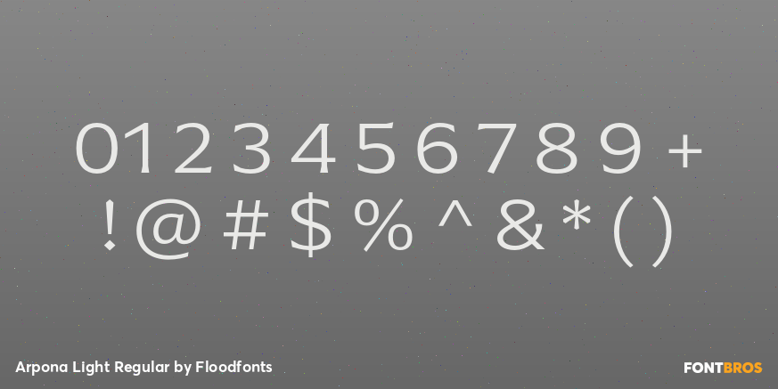 Arpona Light Regular Font Poster #1