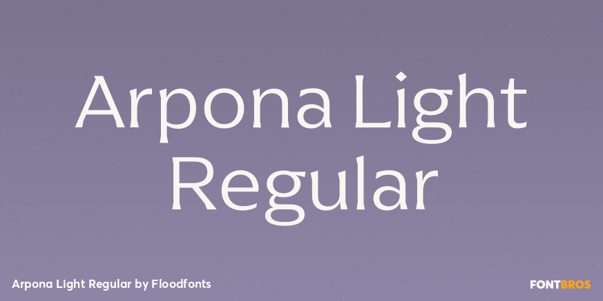 Arpona Light Regular Poster
