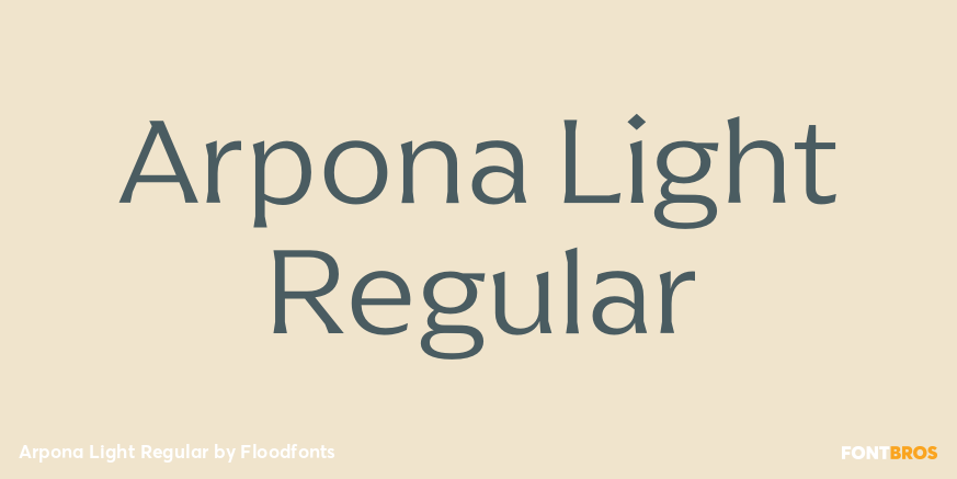 Arpona Light Regular Poster