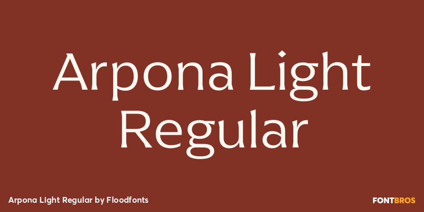 Arpona Light Regular Poster
