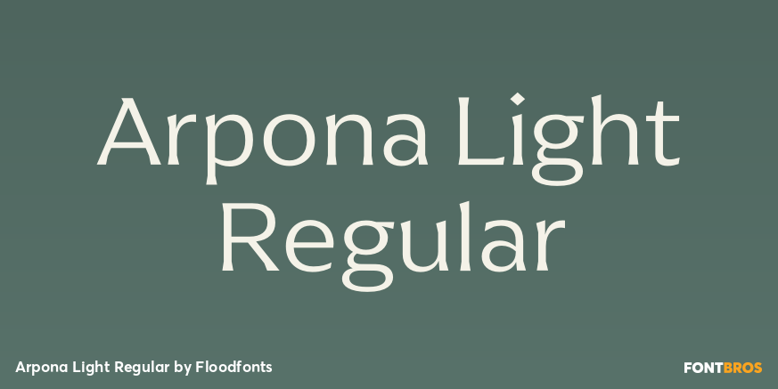 Arpona Light Regular Poster